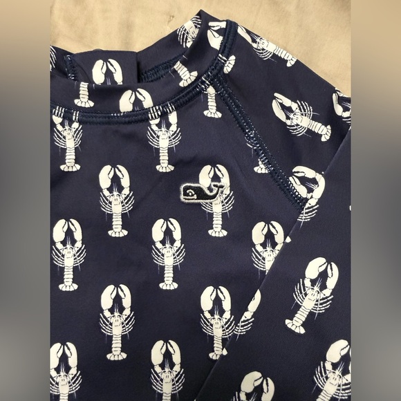 NWT Vineyard Vines Baby Lobster Long Sleeve One Piece Swimsuit Size 3-6 Months - Picture 3 of 9